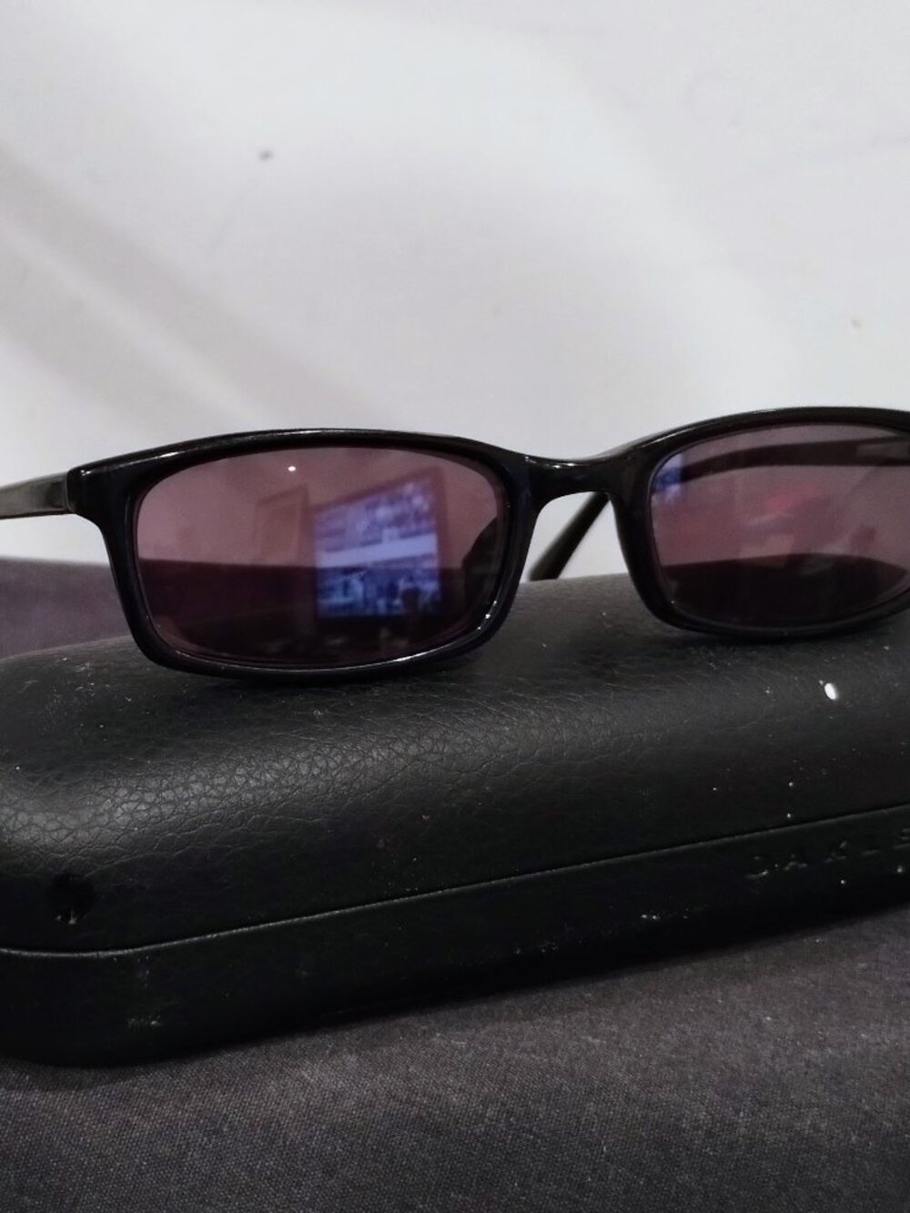 Vtg Rochester Optical R-5A Black Rectangle Sunglasses Frames 90s